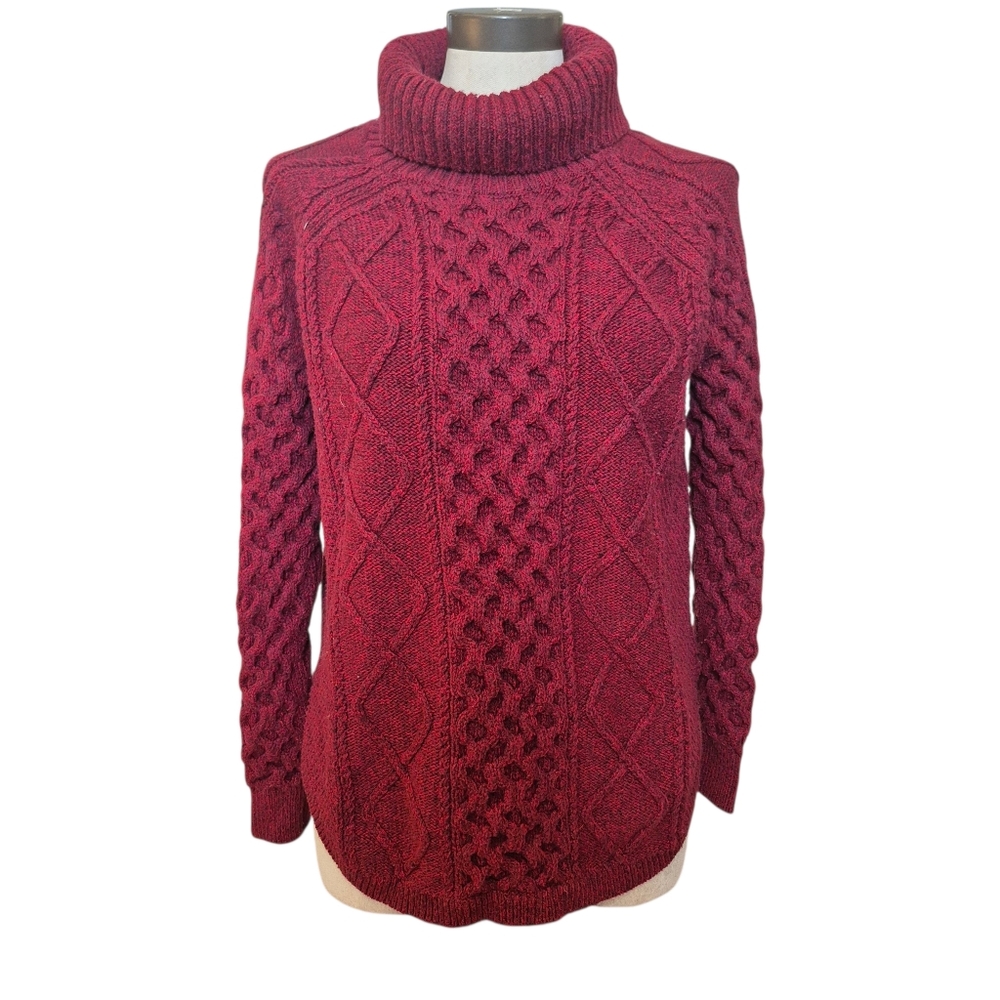 Wind River Womens Heritage Cable Knit Turtle Sweater Size XL